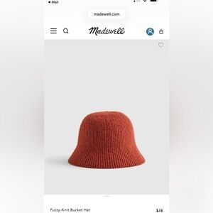 NWT Madewell Fuzzy-Knit Bucket Hat